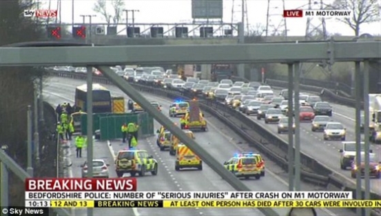 40 araç birbirine girdi!