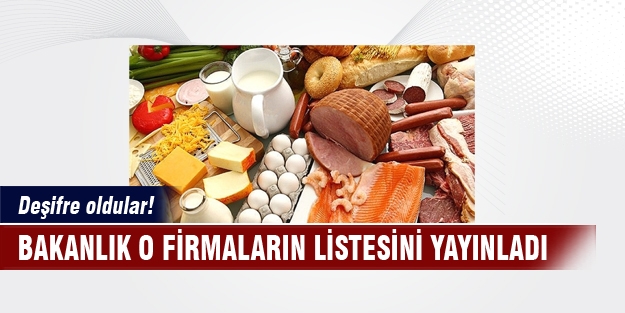 Bakanlık o ürünleri deşifre etti!