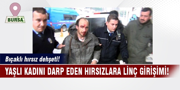 Polis, bıçaklı hırsızı linçten son anda kurtardı!