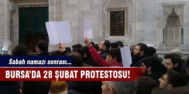 Bursa'da '28 Şubat' protestosu