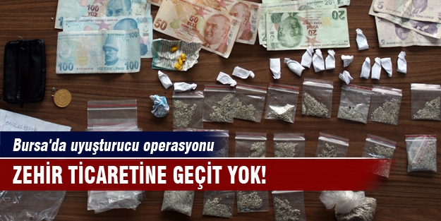 Bursa'da uyuşturucu satıcılarına suçüstü