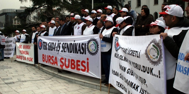 Bursalı işçilerden  iş bırakma eylemi!