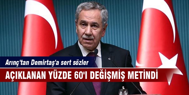 Arınç'tan Demirtaş'a sert sözler