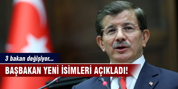 Üç bakan değişiyor