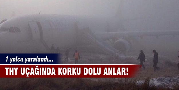 THY yolcu uçağı pisten çıktı!