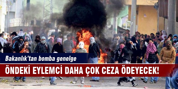 Öndeki eylemci daha çok ceza ödeyecek!