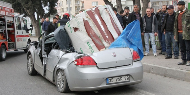 Akılalmaz kaza! Bu kaza görenleri şaşkına çevirdi