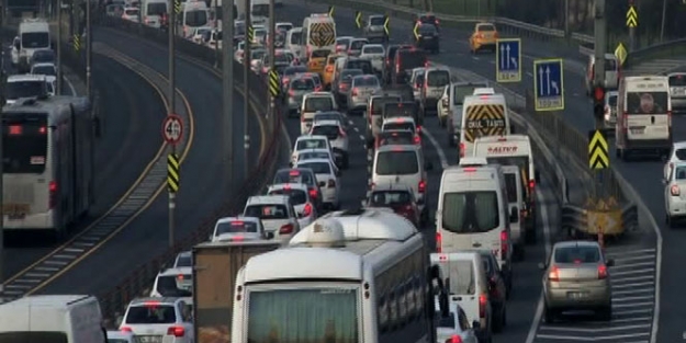 İşte trafikteki  araç sayısı