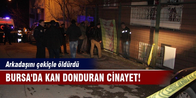 Bursa'da kan donduran cinayet! Arkadaşını çekiçle öldürdü