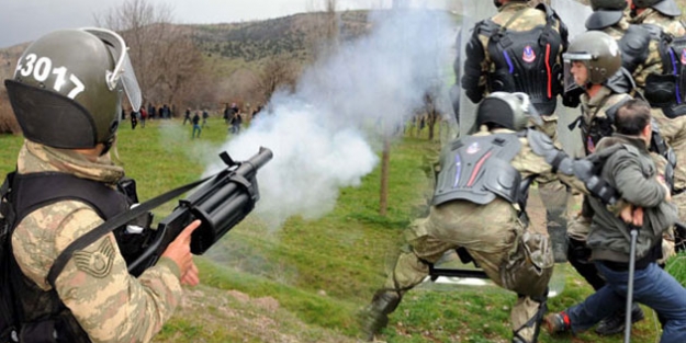 HES eylemcisi köylülere gazlı müdahale