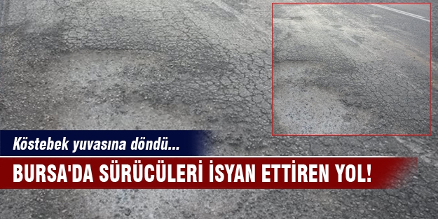 Bursa'da sürücüleri isyan ettiren yol!  Kar yağışının ardından...
