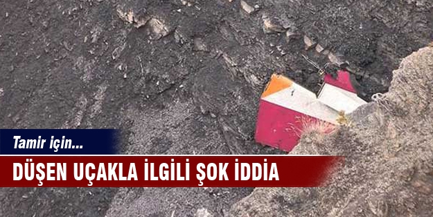 Düşen uçakla iligili şok iddia