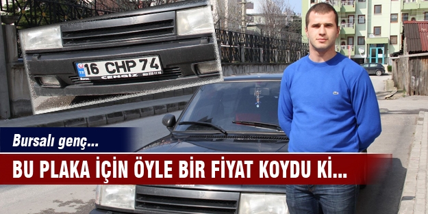 Bursalı genç bu plaka için öyle bir fiyat koydu ki...