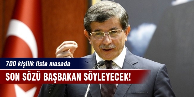 AK Parti aday listesi Davutoğlu'nun önünde!