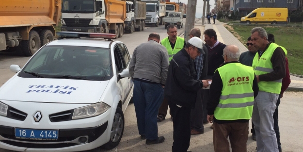 Bursa'da güzegah dışına çıkan kamyonlara ceza yağdı