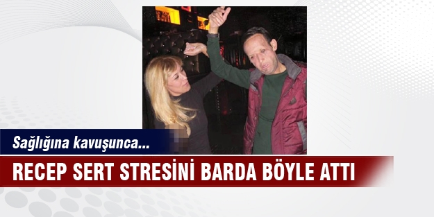 Bursalı Recep Sert stresini barda böyle attı