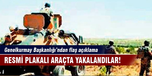 Resmi plakalı araçta yakalandılar!
