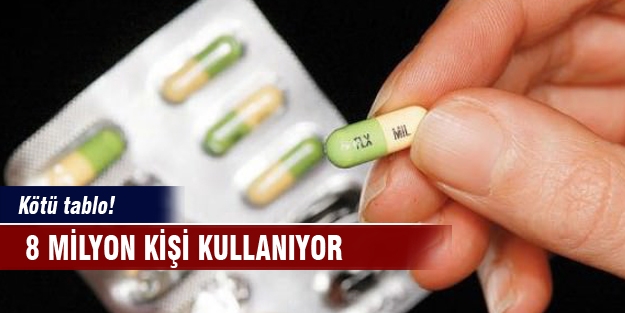 Kötü tablo! 8 milyon kişi kullanıyor