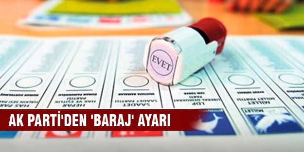 AK Parti'den 'baraj' ayarı