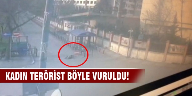 Kadın terörist böyle vuruldu!