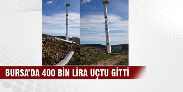 Bursa'da 400 bin lirayı rüzgar uçurdu