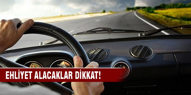 Ehliyet sınavı için yeni teklif