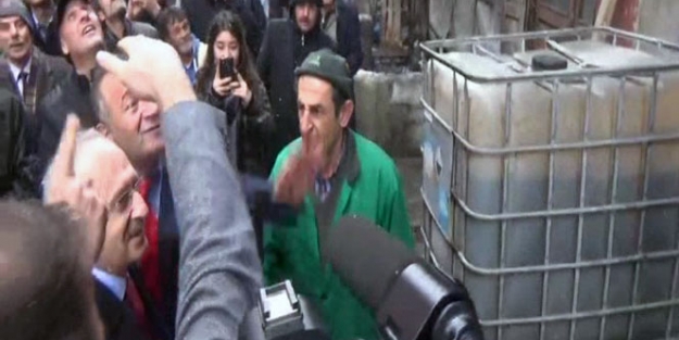 Düşen buz kütlesi Kılıçdaroğlu’nu korkuttu