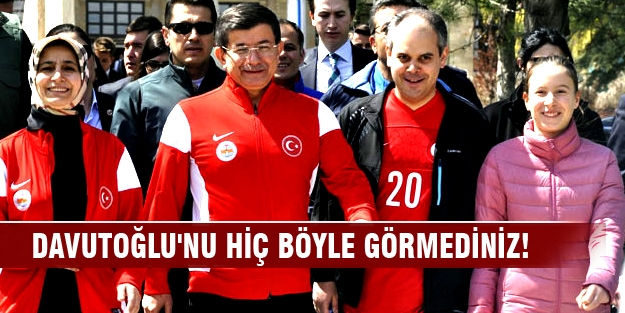 Davutoğlu'nu hiç böyle görmediniz!