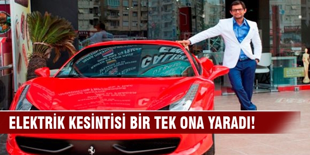 Elektrik kesintisi bir tek ona yaradı!