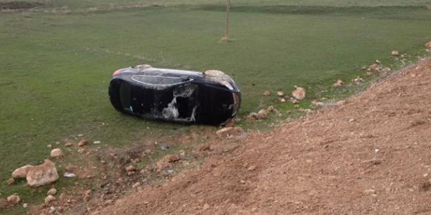 Belediye başkanının makam aracı takla attı