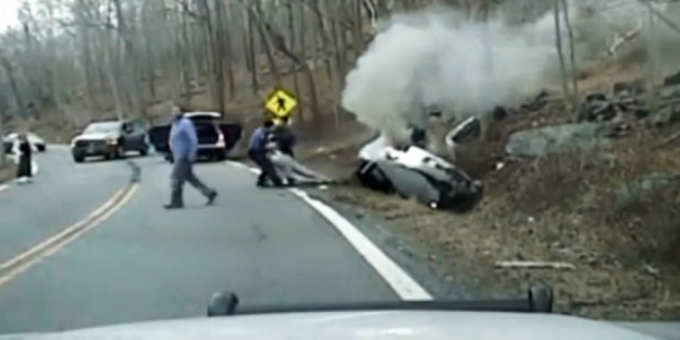 Canlarını hiçe sayıp kadını kurtardılar