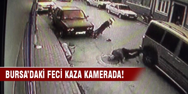 Bursa'da bisikletle otomobil çarpıştı!