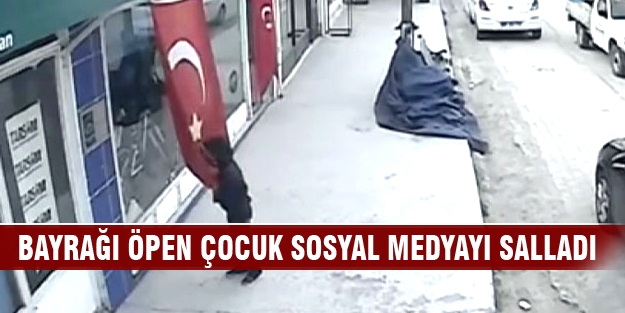 Bayrağı görünce durdu ve...