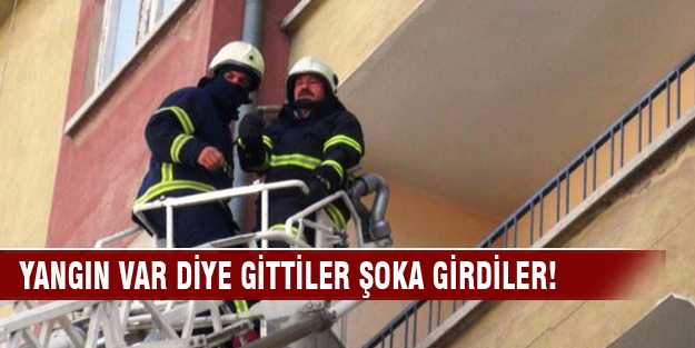 Yangın var diye gittiler şoka girdiler!