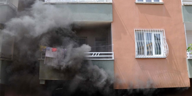 Kazan dairesinde çıkan yangın korkuttu