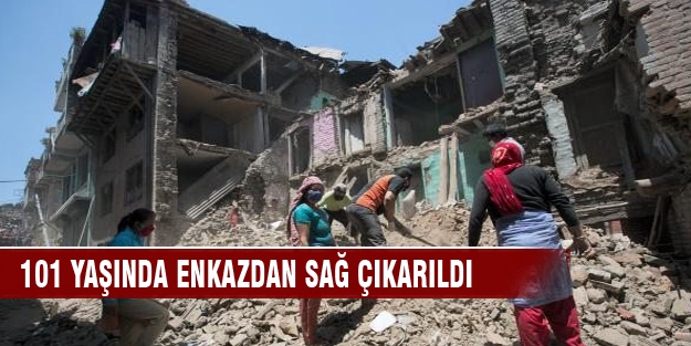 101 yaşında enkazdan sağ çıkarıldı!