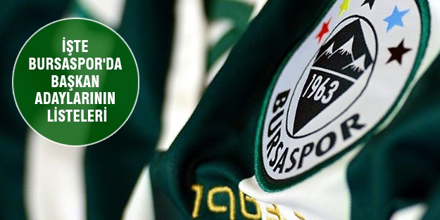 İşte Bursaspor'da başkan adaylarının listeleri