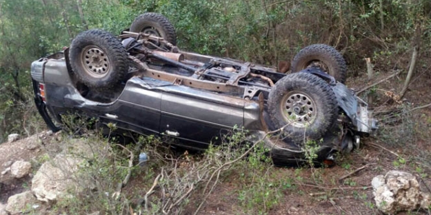 Off- Road aracı takla attı!