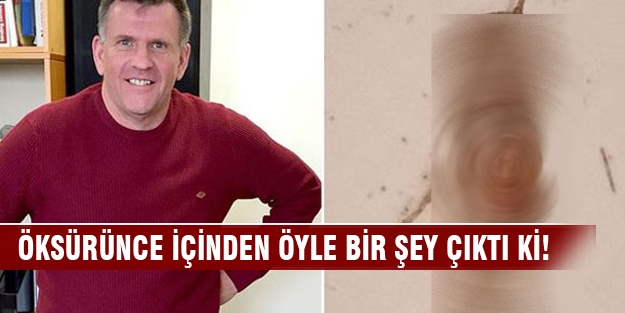 Öksürünce içinden öyle bir şey çıktı ki!