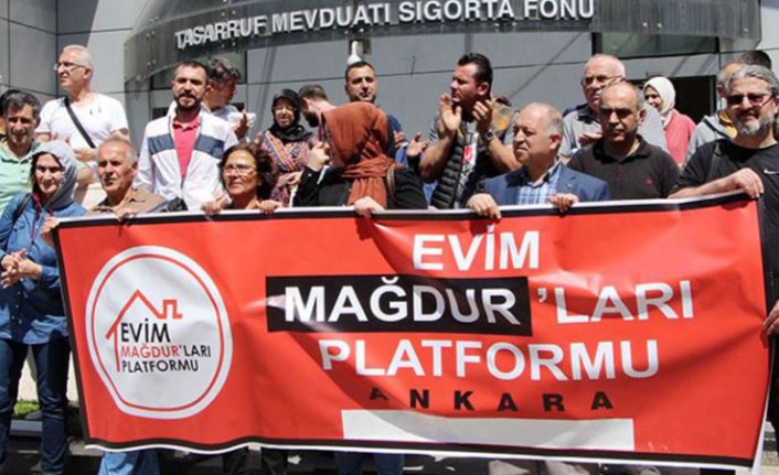 Evim Mağdurları Platformu'ndan TMSF önünde eylem