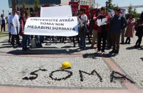 Üniversitede soma protestosunda 10 gözaltı