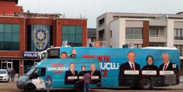 AK Parti araçlarına saldırı