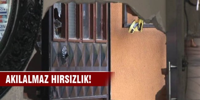Duvarı delen hırsızlar kuyumcuyu boşalttı