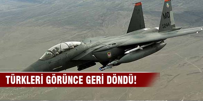 Türkleri görünce geri döndü