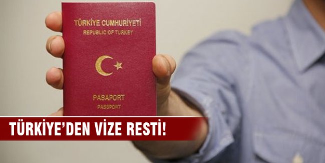 Bakan'dan AB'ye vize resti