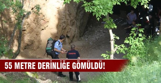 Mağarada 55 metre sürüklendi