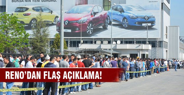 Reno'dan flaş açıklama!