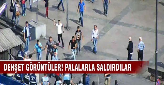 İstanbul'un göbeğinde zabıtalara palalarla saldırdılar