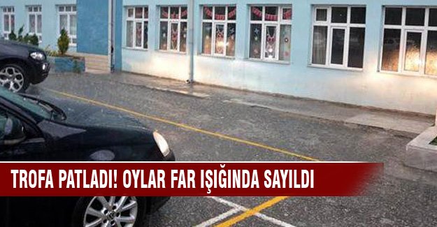 Oylar far ışığında sayıldı