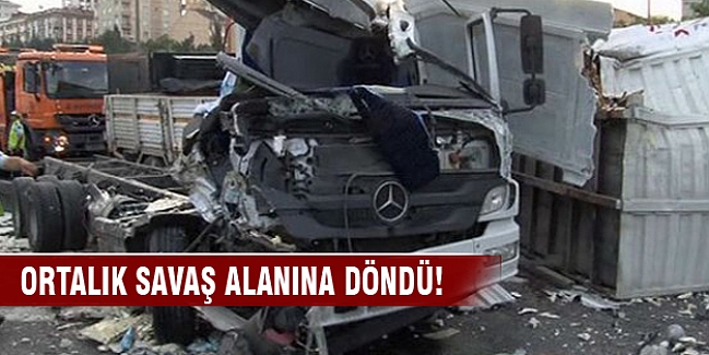 İstanbul TEM Otoyolu’nda zincirleme kaza